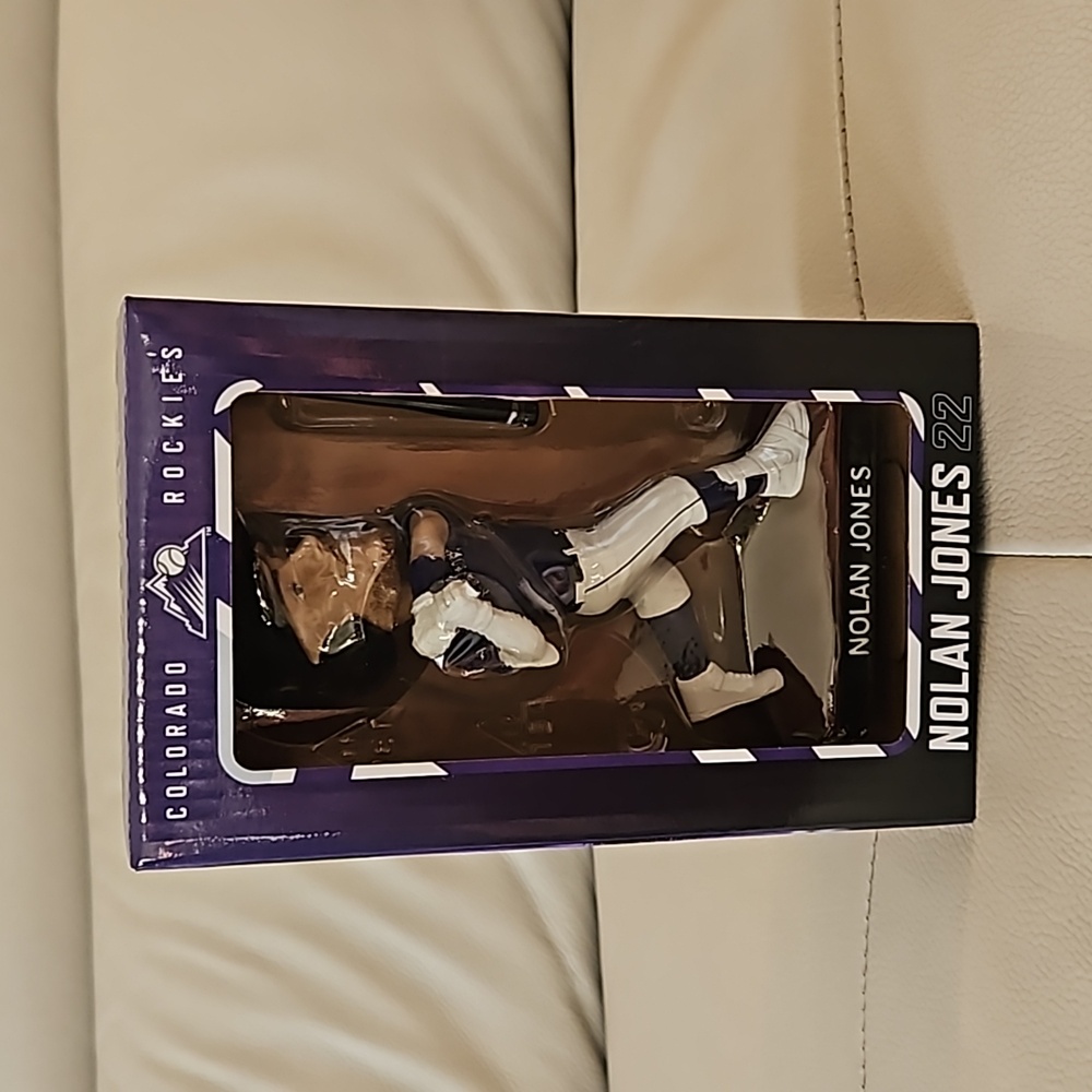 MLB Colorado Rockies Nolan Jones Figure - Purple, White